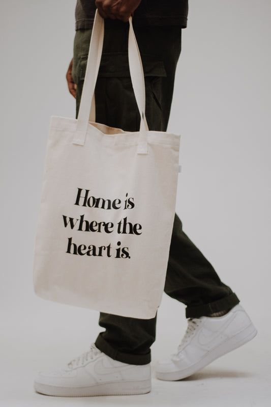 "Home Is Where the Heart Is" Tote Bag