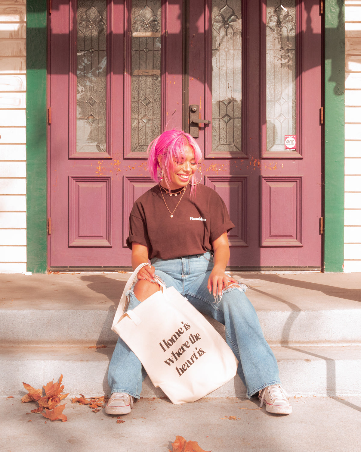 "Home Is Where the Heart Is" Tote Bag